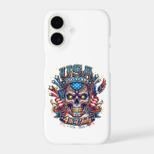 USA 250 Years Patriotic Skull 4th of July