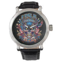 USA 250 Years Patriotic Skull 4th of July