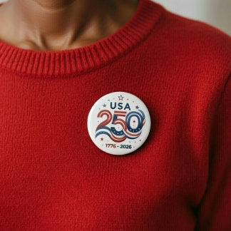 USA 250th 1776-2026 3 Inch Round Button