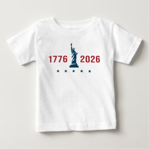 USA 250th 1776 2026 Minimalist Patriotic Baby T-Shirt