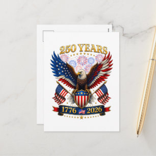 USA 250th Anniversary 1776-2026 Holiday Postcard