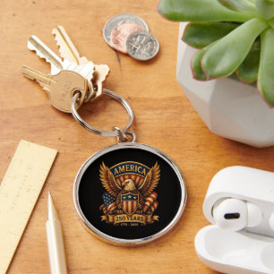 USA 250th Anniversary 1776-2026 Keychain