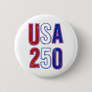 USA 250th Anniversary 1776-2026 Patriotic American 2 Inch Round Button