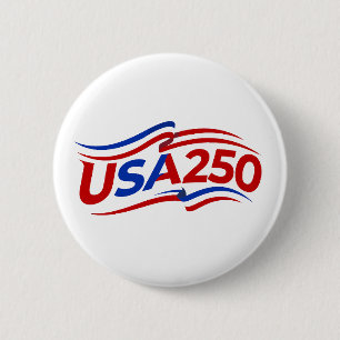 USA 250th Anniversary 1776-2026 Patriotic American 2 Inch Round Button
