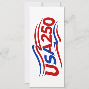 USA 250th Anniversary 1776-2026 Patriotic American Holiday Card