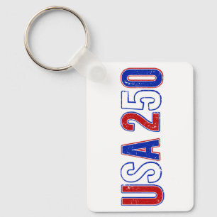 USA 250th Anniversary 1776-2026 Patriotic American Keychain