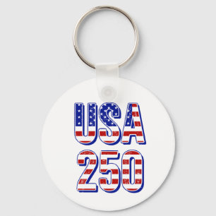 USA 250th Anniversary 1776-2026 Patriotic American Keychain