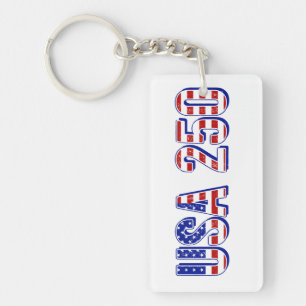 USA 250th Anniversary 1776-2026 Patriotic American Keychain