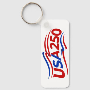 USA 250th Anniversary 1776-2026 Patriotic American Keychain
