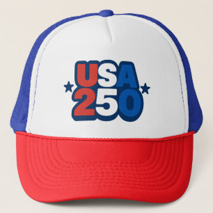 USA 250th Anniversary 1776-2026 Patriotic American Trucker Hat