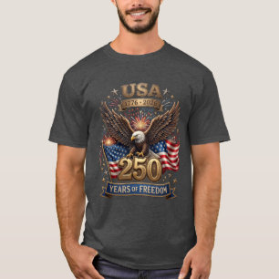 USA 250th Anniversary 1776-2026 Patriotic Bald Eag T-Shirt