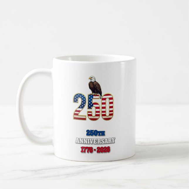 USA 250th Anniversary 1776-2026 Semiquincentennial Coffee Mug (Left)