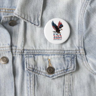 USA 250th Anniversary 2 Inch Round Button