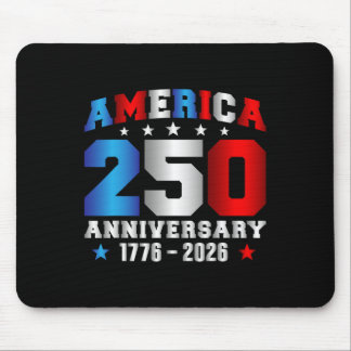 Usa 250th Anniversary American Flag 250 Years 4th Mouse Pad