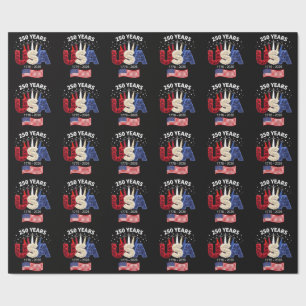 Usa 250th Anniversary American Flag 250 Years  Wrapping Paper