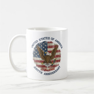 USA 250th Anniversary Bald Eagle 1776-2026 Heritag Coffee Mug