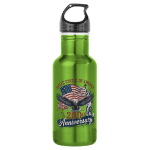 USA 250th Anniversary Bald Eagle Statue of Liberty 532 Ml Water Bottle