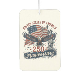 USA 250th Anniversary Bald Eagle Statue of Liberty Air Freshener