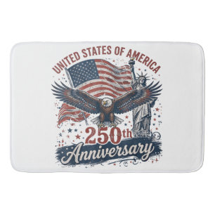 USA 250th Anniversary Bald Eagle Statue of Liberty Bath Mat