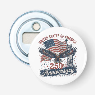USA 250th Anniversary Bald Eagle Statue of Liberty Bottle Opener