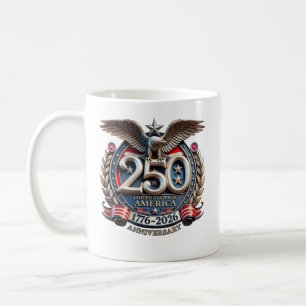 USA 250th Anniversary  Eagle Emblem 1776-2026 year Coffee Mug
