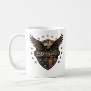 USA 250th Anniversary Eagle Shield Heritage Coffee Mug