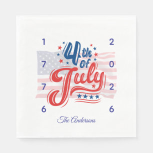 USA 250th Anniversary Fourth Of July Napkin