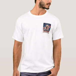 USA 250th Anniversary Golden Retriever T Shirt #2