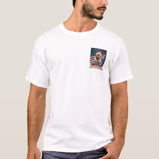 USA 250th Anniversary Golden Retriever T Shirt #2