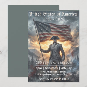 USA 250th Anniversary Historical   Invitation