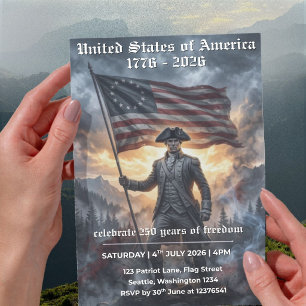 USA 250th Anniversary Historical Invitation