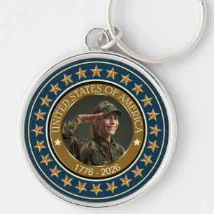 USA 250th Anniversary I Patriotic 1776-2026 Keychain