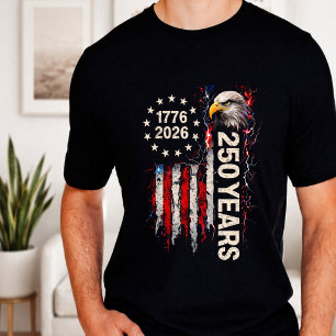USA 250th Anniversary Independence Day Flag T-Shirt