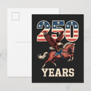 USA 250th Anniversary Invitation Postcard