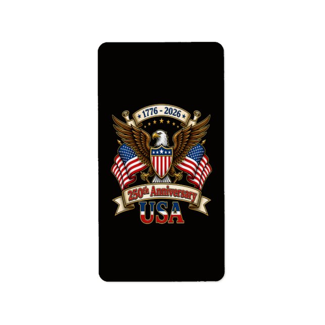 USA 250th Anniversary Label (Front)