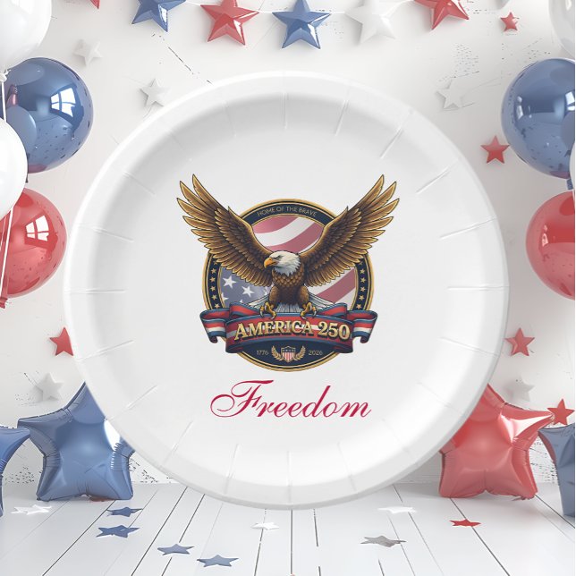 USA 250th Anniversary Party Paper Plate (Creator Uploaded)