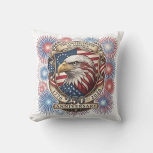 USA 250th Anniversary Patriotic Eagle Outdoor Pillow