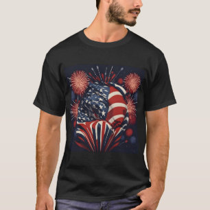 USA 250th Anniversary Patriotic Fireworks T-Shirt