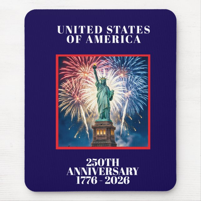 USA 250th Anniversary Patriotic Planner  Mouse Pad (Front)