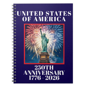 USA 250th Anniversary Patriotic Planner Notebook