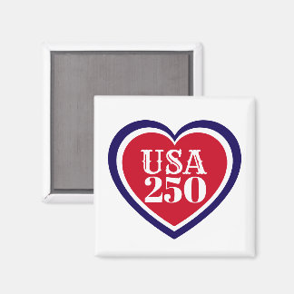 USA 250th Anniversary Patriotic Red White Blue Magnet