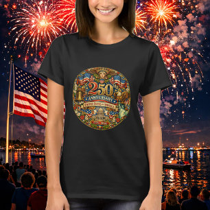 USA 250th Anniversary Retro Vintage Art Nouveau T-Shirt