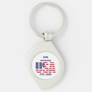 USA 250th Anniversary Semiquincentennial 1776–2026 Keychain