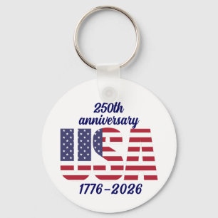 USA 250th Anniversary Semiquincentennial 1776–2026 Keychain