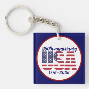 USA 250th Anniversary Semiquincentennial 1776–2026 Keychain
