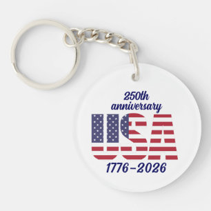USA 250th Anniversary Semiquincentennial 1776–2026 Keychain