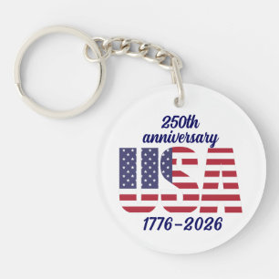 USA 250th Anniversary Semiquincentennial 1776–2026 Keychain