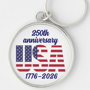 USA 250th Anniversary Semiquincentennial 1776–2026 Keychain