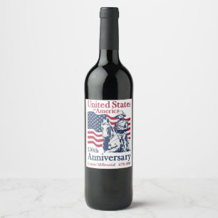 USA 250th Anniversary Semiquincentennial 1776-2026 Wine Label