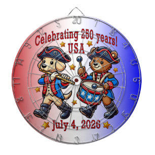 USA 250th Anniversary Souvenir - Patriotic Dartboard